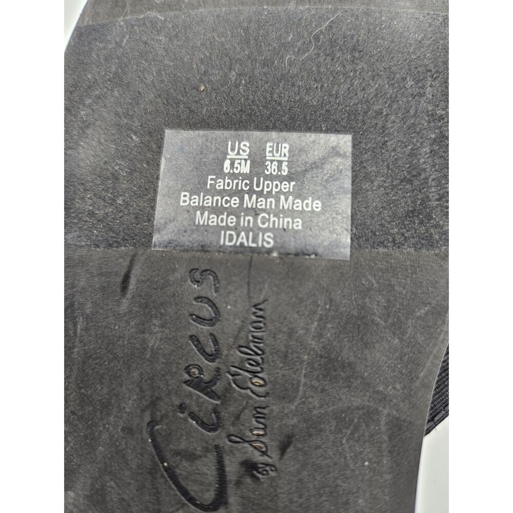 Circus by Sam Edelman Black Bow Slip-On Slide Fabric Sandals sz 6.5 - Picture 6 of 6